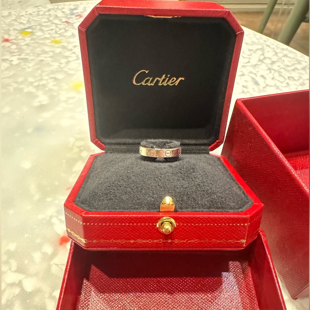 Cartier LOVE RING, SMALL MODEL in white gold- size 50 (5 1/4).